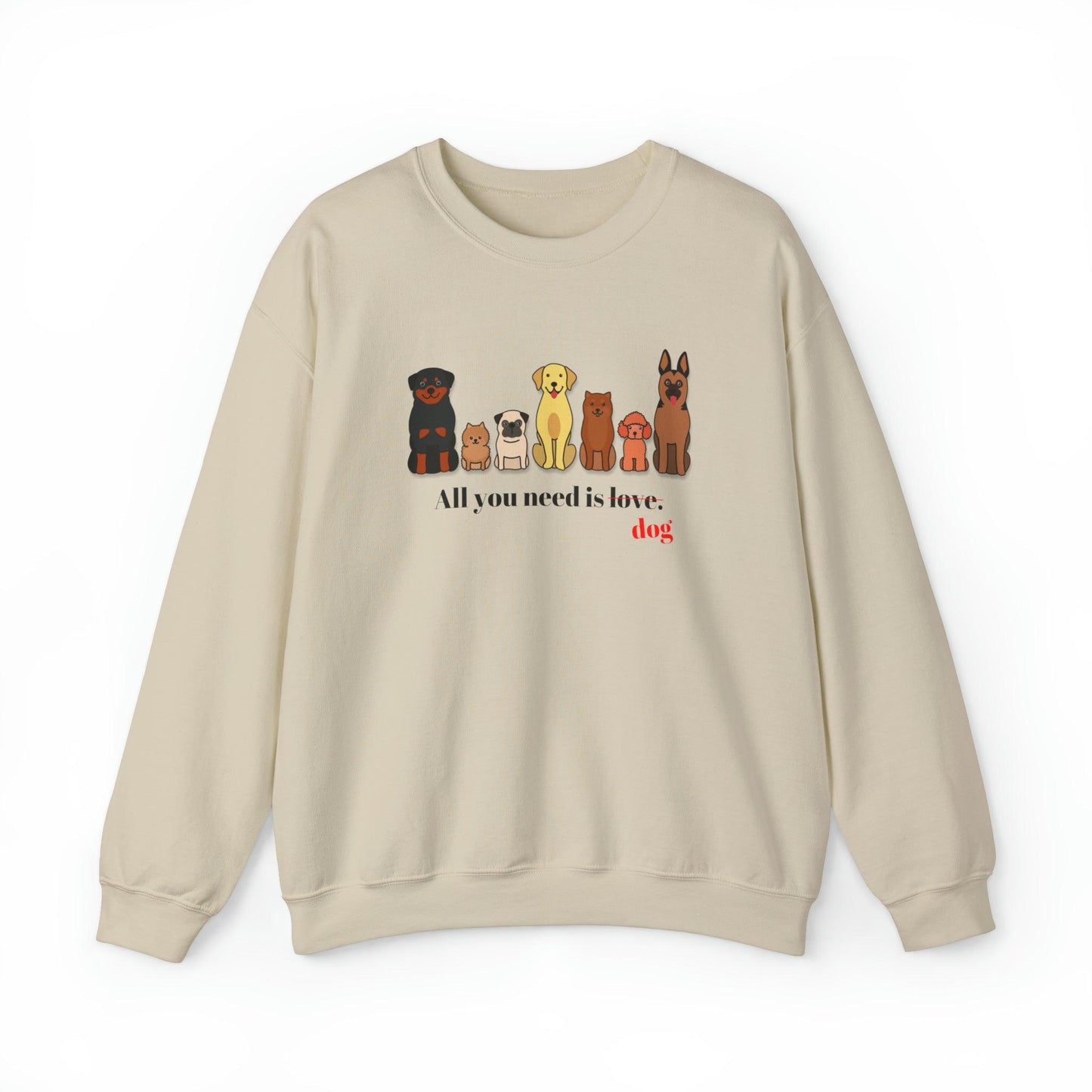 ALL YOU NEED IS DOG Ekskluzivna Crewneck Jopica