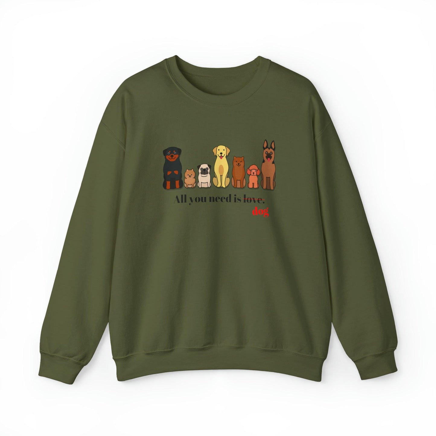 ALL YOU NEED IS DOG Ekskluzivna Crewneck Jopica